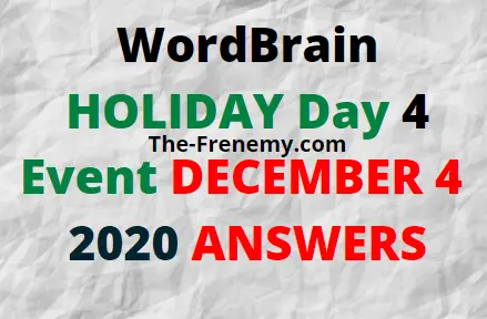 Wordbrain Holiday Day 4 December 4 Answers