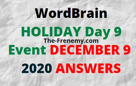 Wordbrain Holiday Day 9 December 9 2020 Answers