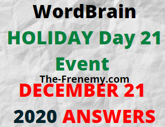 Wordbrain holiday Day 21 December 21 2020 Answers Puzzle