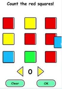 Brain Crack Count the red squares Answers Puzzle