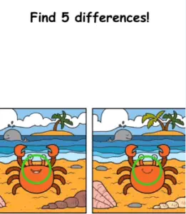Brain Crack Find 5 differences Answers Puzzle