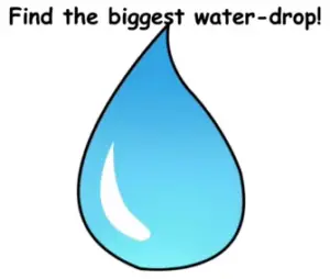 Brain Crack Find the biggest water drop Answers Puzzle