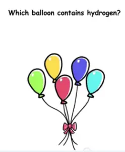 Brain Crack Which balloon contains hydrogen Answers Puzzle