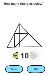 Brain Out How many triangles below Answers Puzzle