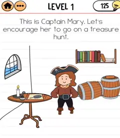 Brain Test 2 Captain Mary Level 1 Answers Puzzle