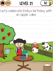 Brain Test 2 Emily's Farm Level 21 Answers Puzzle