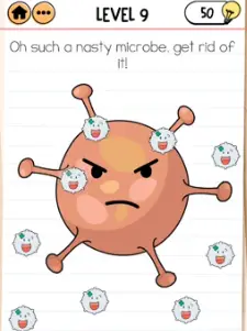 Brain Test 2 Naughty Microbes Level 9 Answers Puzzle
