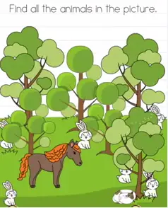 Brain Test Find all the animals in the picture Answers Puzzle