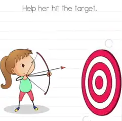 Brain Test Help her hit the target Answers Puzzle