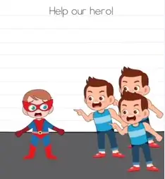 Brain Test Help our hero Answers Puzzle