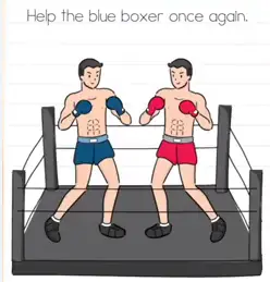 Brain Test Help the blue boxer Answers Puzzle
