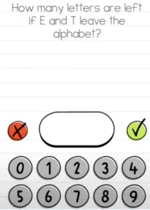 Brain Test How many letters are left Answers Puzzle
