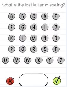 Brain Test What is the last letter Answers Puzzle