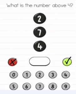 Brain Test What is the number above 4 Answers Puzzle