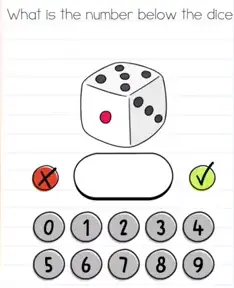 Brain Test What is the number below the dice Answers Puzzle