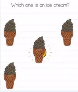 Brain Test Which one is an ice cream Answers Puzzle