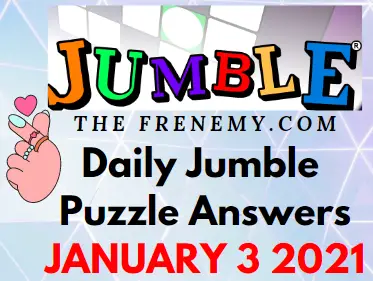 Jumble Puzzle Answers January 3 2020 Daily