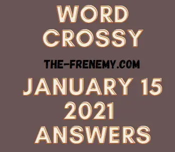 Word Crossy January 15 2021 Answers Puzzle