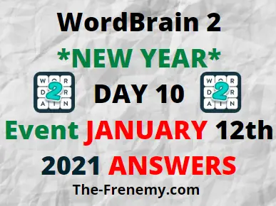 Wordbrain 2 New Year Day 10 January 12 2021 Answers
