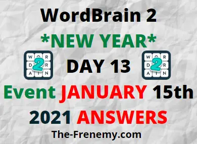 Wordbrain 2 New Year Day 13 January 15 2021 Answers