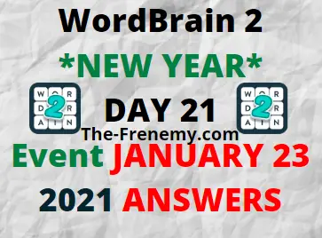 Wordbrain 2 New Year Day 21 January 23 2021 Answers