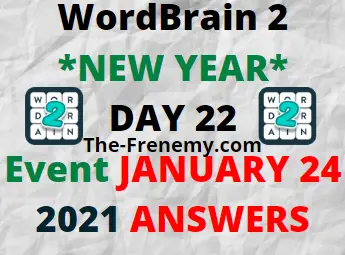 Wordbrain 2 New Year Day 22 January 24 2021 Answers