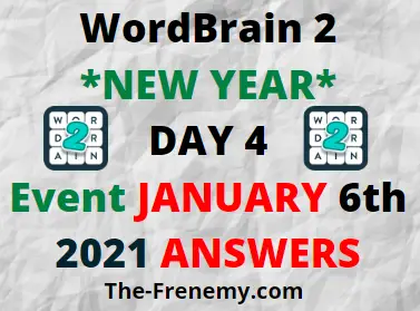 Wordbrain 2 New Year Day 4 January 6 2021 Answers