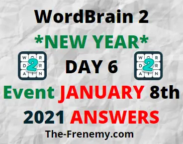 Wordbrain 2 New Year Day 6 January 8 2021 Answers