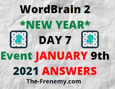 Wordbrain 2 New Year Day 7 January 9 2021 Answers