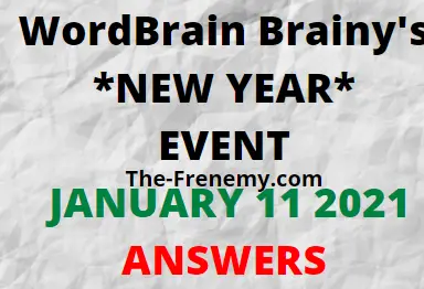 Wordbrain Brainys New Year January 11 2021 Answers