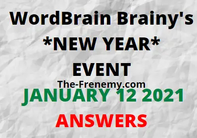 Wordbrain Brainys New Year January 12 2021 Answers