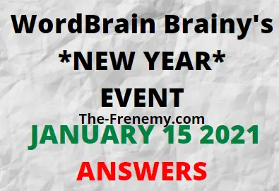 Wordbrain Brainys New Year January 15 2021 Answers