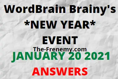Wordbrain Brainys New Year January 20 2021 Answers