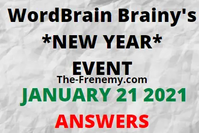 Wordbrain Brainys New Year January 22 2021 Answers