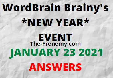 Wordbrain Brainys New Year January 23 2021 Answers