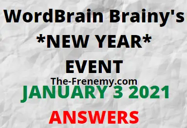 Wordbrain Brainys New Year January 3 2021 Answers