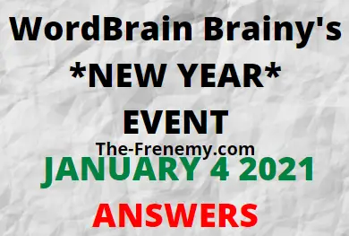 Wordbrain Brainys New Year January 4 2021 Answers