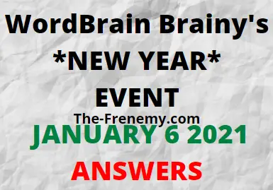 Wordbrain Brainys New Year January 6 2021 Answers