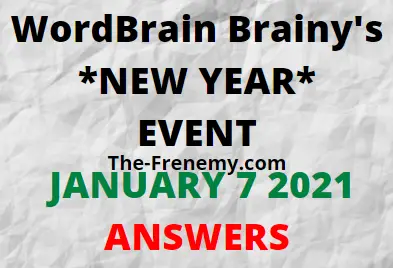 Wordbrain Brainys New Year January 7 2021 Answers Puzzle