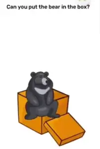 Brain Blow Can you put the bear in the box Answers Puzzle