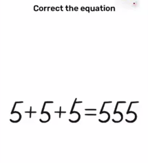 Brain Blow Correct the equation 2 Answers Puzzle