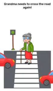Brain Blow Grandma needs to cross the road again Answers Puzzle
