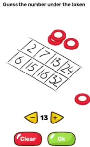 Brain Blow Guess the number under the token Answers Puzzle