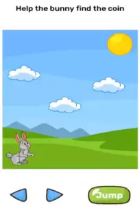 Brain Blow Help the bunny find the coin Answers Puzzle