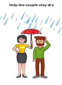 Brain Blow Help the couples stay dry Answers Puzzle