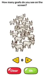 Brain Blow How many goats do you see on the screen Answers Puzzle