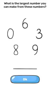 Brain Blow What is the largest number you can make from these numbers Answers Puzzle
