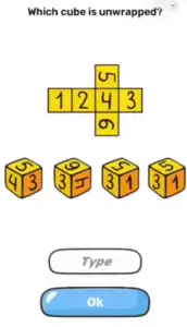 Brain Blow Which cube is unwrapped Answers Puzzle