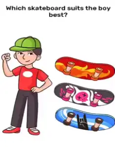 Brain Blow Which skateboard suits the boy Answers Puzzle