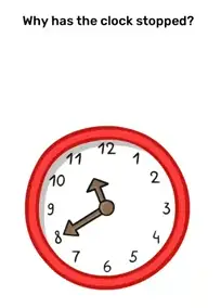 Brain Blow Why has the clock stopped Answers Puzzle